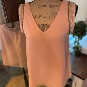 Love Posh Peach Small Sequin Dressy Tank